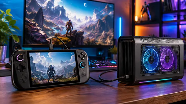 Handheld gaming eGPU
