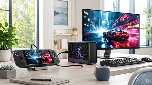 Handheld gaming eGPU